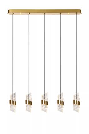 Šviestuvas lubų Lucide Kligande 13496/35/02, LED, 2700 °K, 5 x 7.8 W, skaidri sp. / aukso sp.