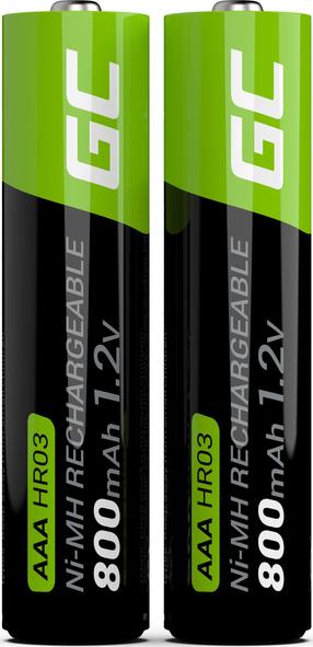 Įkraunamas elementas Green Cell GR08 HR03, AAA, 800 mAh, 2 vnt.