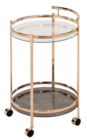 Servēšanas ratiņi Home4you Genua 76474, 52 cm x 79 cm, 52 cm, Ø 52 cm, Zelta krās.