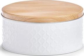 Pārtikas uzglabāšanas konteiners Zeller Scandi 40318, 2 l, balta krās./brūngans krās.