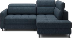 Kampinė sofa - lova Barea, tamsiai mėlyna sp., dešininė, 208 x 160 cm x 100 cm