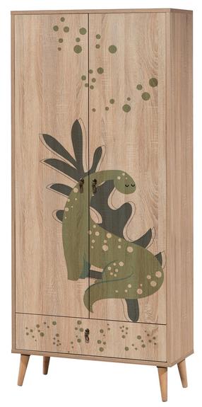 Spinta Kalune Design City Dino, įvairių spalvų, 45 cm x 80 cm x 190 cm