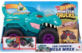  Игрушечный грузовик Mattel Hot Wheels Monster Trucks Car Chompin' Mega-Wrex GYL13, 1:64, многоцветный