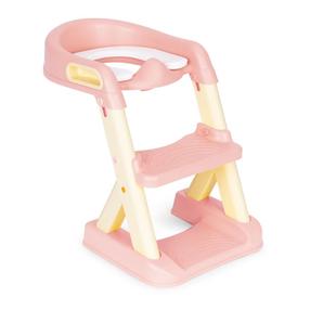 Apmācības tualetes sēdeklis EcoToys with ladder steps, rozā krās., 50 cm x 52 cm x 40 cm