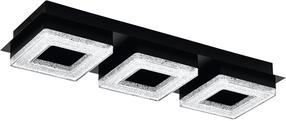 Šviestuvas lubų Eglo Fradelo 1 99325, LED, 3000 °K, 3 x 3.5 W, skaidri sp. / juoda sp.