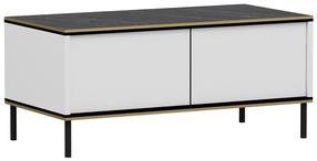 Kavos staliukas Kalune Design Imaj, balta sp./juoda sp., 90 cm x 45 cm x 40 cm