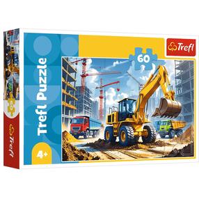 Пазл Trefl Backhoe Loader Tractor 17406, 27 см x 20 см, 60 шт., многоцветный