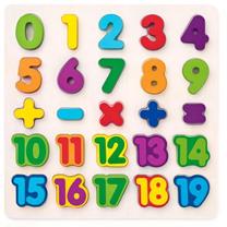 Lavinimo žaislas WOODY Eco Wooden Learn Numbers & Maths, 1.8 cm, įvairių spalvų, 25 vnt.