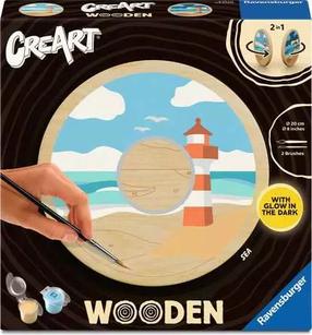 Tapymas pagal skaičius Ravensburger CreArt Wooden Sea, ruda sp./balta sp./žydra sp.