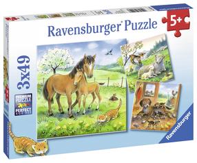 Dėlionė 3in1 Ravensburger Cuddle Time, 147 vnt.
