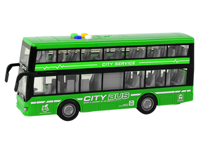 Rotaļu autobuss Lean Toys City 16960, zaļa krās.