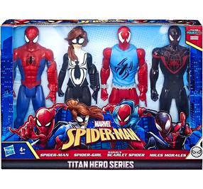 Figūrėlių rinkinys Hasbro Spiderman Titan Heroe E5864, 4 vnt., įvairių spalvų