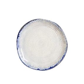 Šķīvis deserta Homla Lios, 20 cm x 20 cm, zila krās./balta krās.