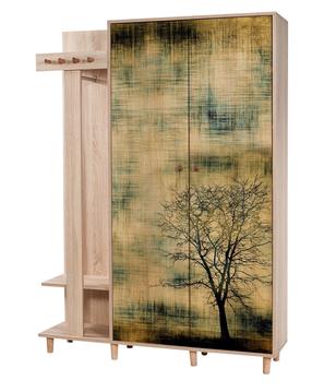 Prieškambario spinta Kalune Design Garmanto 135-729, ąžuolo sp., 36 cm x 135 cm x 194 cm