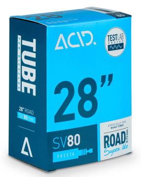 Velosipēdu riepu kamera ACID Road Super Lite TUBE210, gumija, melna krās., 28"