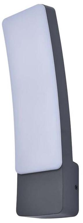 Sieninis lauko šviestuvas Lutec Kira, 19W, LED, IP54, tamsiai pilka sp., 8.3 cm x 31.1 cm