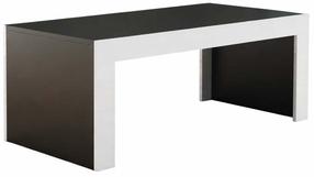 Kavos staliukas Tess, balta sp./juoda sp., 60 cm x 120 cm x 50 cm