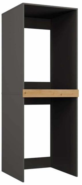 Skapis veļas mašīnai Pola Twin, antracīta krās./artisan oak krās., 64 cm x 64 cm x 180 cm
