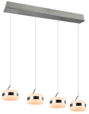 Lampa griesti Trio Dios, LED, 2300 - 4000 °K, 4 x 8 W, balta krās./niķeļa krās. / niķeļa krās.