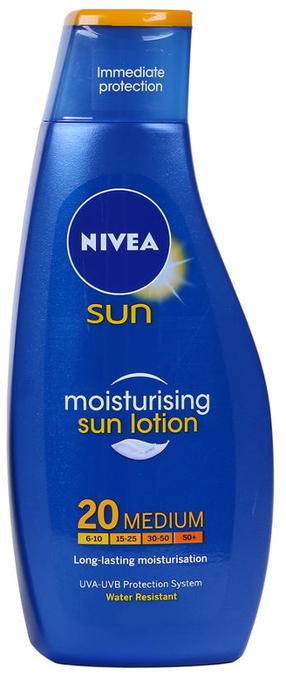 Молочко для ухода за загаром Nivea Sun Moisturising SPF20, 200 мл