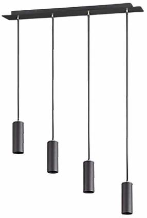 Šviestuvas lubų Trio Marley, GU10, 4 x 10 W, juoda sp. / juoda sp.