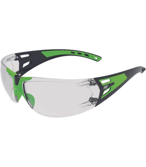 Aizsargbrilles JSP Forceflex FF, caurspīdīga krās./melna krās./zaļa krās.