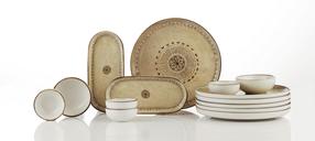 Pusdienu servīze Hermia NPMOD14KH8801089, porcelāna, brūna krās., 14 gab.