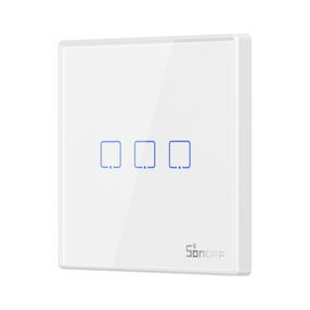 Умный настенный выключатель Sonoff T2EU3C-RF с радиочастотным контроллером