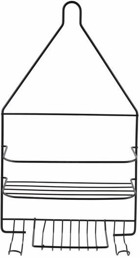 Dušas plaukts Mondex Carl, 10 cm x 45 cm x 25 cm, melna krās.