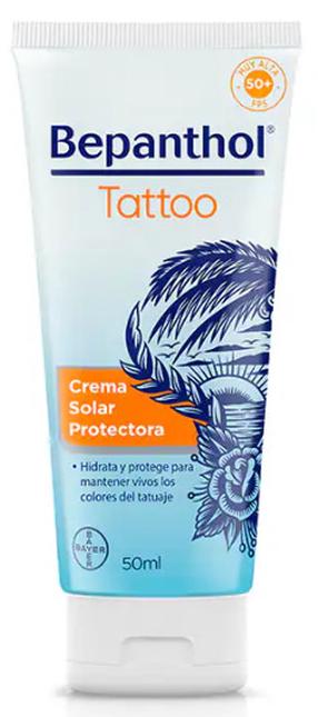 Päevituse hoolduskreem keha jaoks Bepanthol Tattoo SPF50+, 50 ml