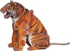 3D dėlionė MakeBug Siberian Tiger MB-D-0020, 10 cm x 11 cm, ruda sp.