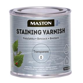 Бейц лак, полуглянцевая Maston 6021000, 0.250 л, Прозрачный цв.
