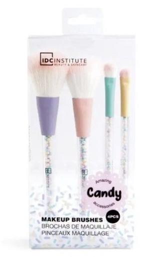 Набор кистей для макияжа IDC Institute Candy, 4 шт., многоцветный