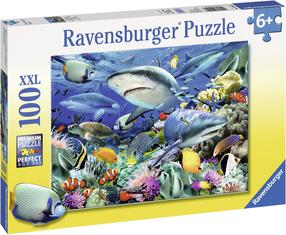 Пазл Ravensburger Reef of the Sharks 109517, 49 см x 36 см, 100 шт., многоцветный