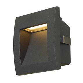 Sieninis lauko šviestuvas SLV Downunder Out S, 1.7W, LED, IP55, antracito sp., 9 cm x 9 cm