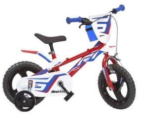 Vaikiškas dviratis, vaikų Dino Bikes R1 BOTTARI.812L-06, mėlyna sp./balta sp./raudona sp., 12"