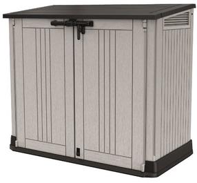 Sodo sandėliukas Keter 17210430, 132 cm x 71.5 cm x 113.5 cm, pilka sp./grafito sp.
