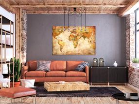 Kamštinė reprodukcija Artgeist World Map: Time Travel Pinnwand645, 120 cm x 80 cm