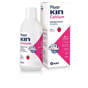 Burnos skalavimo skystis KIN Fluorkin Calcium, braškių skonio, 500.0 ml