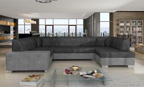 Kampinė sofa Havana Dora 96, Dora 90, pilka sp., dešininė, 320 x 207 cm x 73 cm