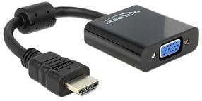Adapteris Delock HDMI-A to VGA HDMI male, VGA female, 25.5 m, juoda sp.