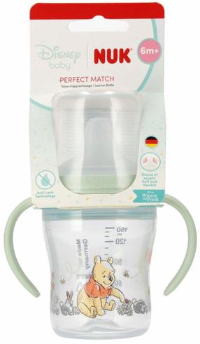Детская поилка Nuk Winnie The Pooh, 150 мл, 6+ мес., прозрачный цв./зеленый цв.