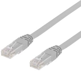 Сетевой кабель Deltaco TP-62 RJ-45 Male, RJ-45 Male, 2 м, серый цв.