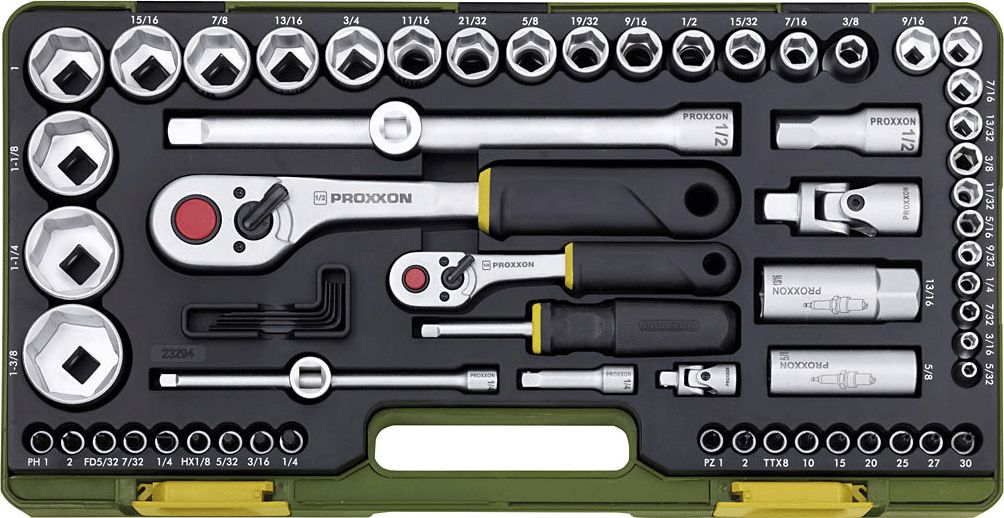 Padrunvõtmete komplekt Proxxon 23294, 1/4", 1/2"