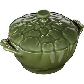 Форма для запекания с крышкой Staub Mini Cococotte, зеленый цв., 13 см x 13 см, 0.47 л