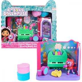 Комплект Spin Master Gabby's Dollhouse Daniel James Catnip's Groovy Music Room 6065830, 8 шт., многоцветный