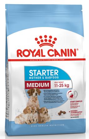 Sausas šunų maistas Royal Canin Starter Medium, vištiena, 4 kg