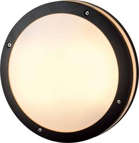 Lubinis lauko šviestuvas AZzardo Fano Round, 18W, E27, IP54, juoda sp., 30 cm x 9 cm
