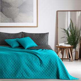 Lovatiesė Restilo Axel, mėlyna sp./pilka sp., 240 cm x 220 cm