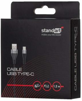 Vads Standart GT-RH016, USB Type-C, 120 cm, pelēka krās.